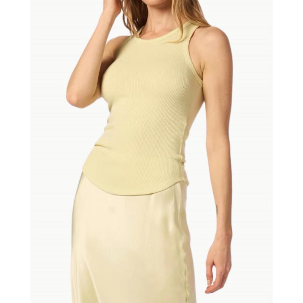 NEW SABLYN jameela racerback rib tank in pale citron